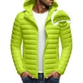 thumbnail image 3 of Betivan Men's Winter Quilted Detachable Hood Jacket, Slim Fit Warm Parka, Casual Solid Color Cold Season Outwear Coat, 3 of 6