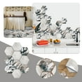 thumbnail image 2 of 10 Sheet Hexagon Peel and Stick Backsplash Self Adhesive Marble Moroccan Wall Tiles Waterproof PVC Backsplash Tile Peel and Stick for Kitchen Bathroom Fireplace Laundry Room 4"x8", 2 of 7