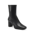 thumbnail image 3 of AEROSOLES Womens Black Stretch Comfort Miley Square Toe Block Heel Zip-Up Boots Shoes 9.5 M, 3 of 4