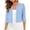 Sky Blue, variant on Karight Women Polka Dot Open Front Cardigan, Round Neck 3/4 Sleeve Lightweight Cropped Shrug, Soft Stretch Summer Layering Cover Up for Daily Office Casual Wear