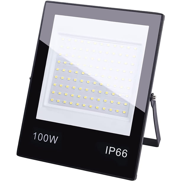 Reflector LED para exteriores Antirreflejo 6500K Blanco frío Reflector LED para exteriores IP66 a prueba de agua, 10000lm Reflector LED, reflector halógeno equivalente Reflector LED para jardín 100W ZefeiWu 8390613856920