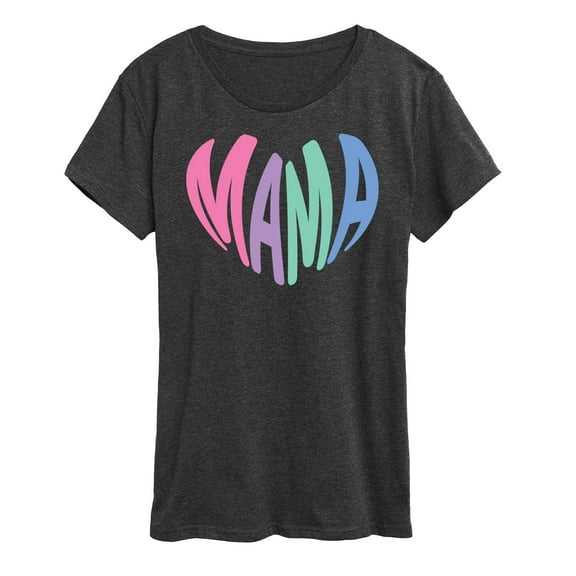 Instant Message - Mama Heart - Women's Short Sleeve Graphic T-Shirt