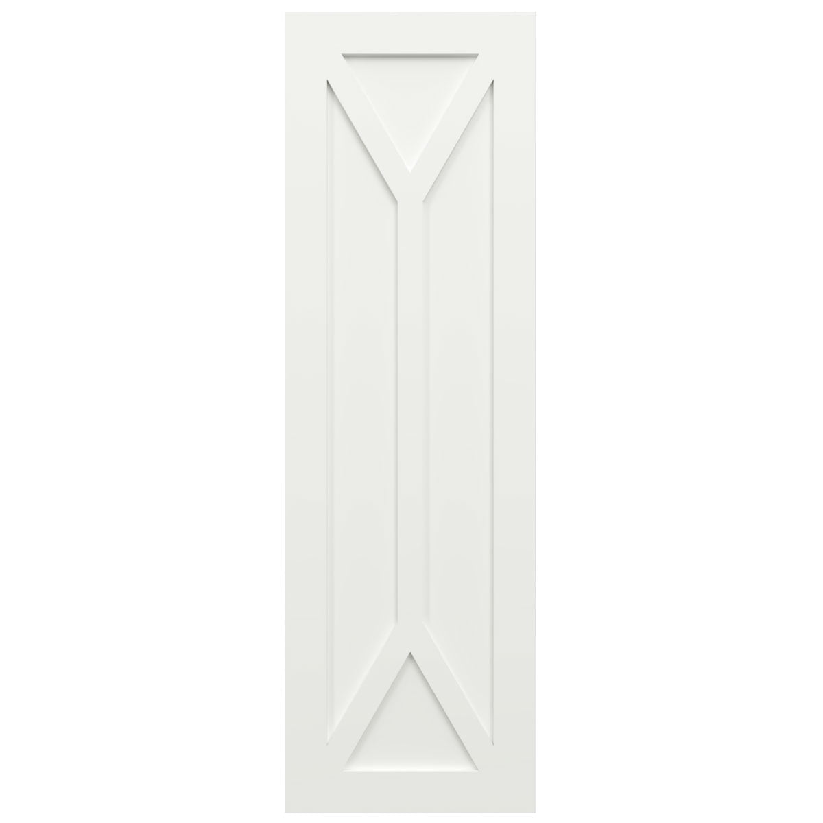 Ekena Millwork 18"W x 42"H True Fit PVC San Carlos Mission Style Fixed Mount Shutters, Unfinished (Per Pair - Hardware Not Included)
