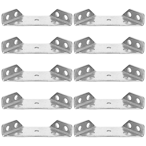 10 soportes de esquina para muebles, soportes de acero inoxidable para estantes.