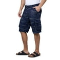 thumbnail image 3 of RAW X Mens Belted 12.5" Inseam Knee Length Cargo Shorts, Navy Camo, 40, 3 of 7