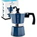 thumbnail image 3 of GROSCHE Milano Stovetop Espresso Maker Moka Pot 3 espresso Cup - 5 oz, Blue -Moka Espresso Coffee Maker Stove top coffee maker Moka Italian espresso greca coffee maker brewer percolator, 3 of 10