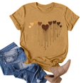 thumbnail image 3 of Pavied T-Shirts pour Femmes T-Shirts Graphiques Chandails en Molleton de la Saint-Valentin pour Femmes Imprimé Cœur Col Rond Manches Longues Hauts Décontractés Mignons Chemises de la Saint-Valentin en Coton Hauts d'Été Kaki m, 3 of 3