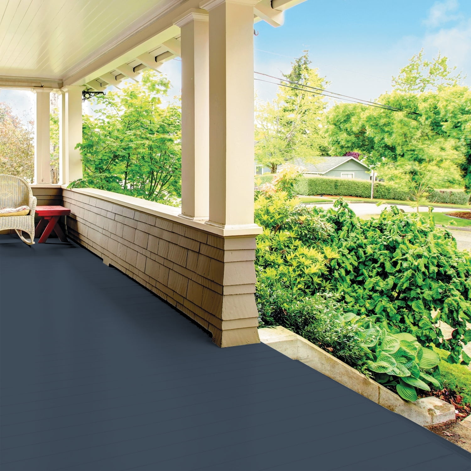 Glidden Porch & Floor 1 gal. Cavalry Satin Interior/Exterior Paint with Primer