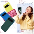 thumbnail image 5 of KOMI for Google Pixel 9/9 Pro Case, Silicone Phone Case with 1 Screen Protector, Soft Anti-Scratch Microfiber Lining, Full Body Shockproof Slim Cover Support Wireless Charging, Deep Green, 5 of 5