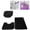 Black, variant on Bathroom Rugs Sets 3Piece Bath Rug Floor Washable Shower Rug with U-Shaped Contour Rug Toilet Lid Cover