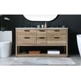 thumbnail image 4 of Elegant Lighting VF19260DNT Larkin 60" Free Standing Double Basin Vanity Set - Wood, 4 of 4