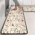thumbnail image 2 of Kitchen Rugs Sets Of 2,Baseball Heart Pattern Anti Fatigue Kitchen Mat Rugs Non Slip Washable,Decorative Kitchen Floor Mats for Kitchen,Sink,Laundry,17"x47"+17"x47", 2 of 5