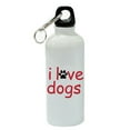 thumbnail image 1 of I Love Dogs White Aluminum Sports 20 oz Water Bottle, 1 of 1