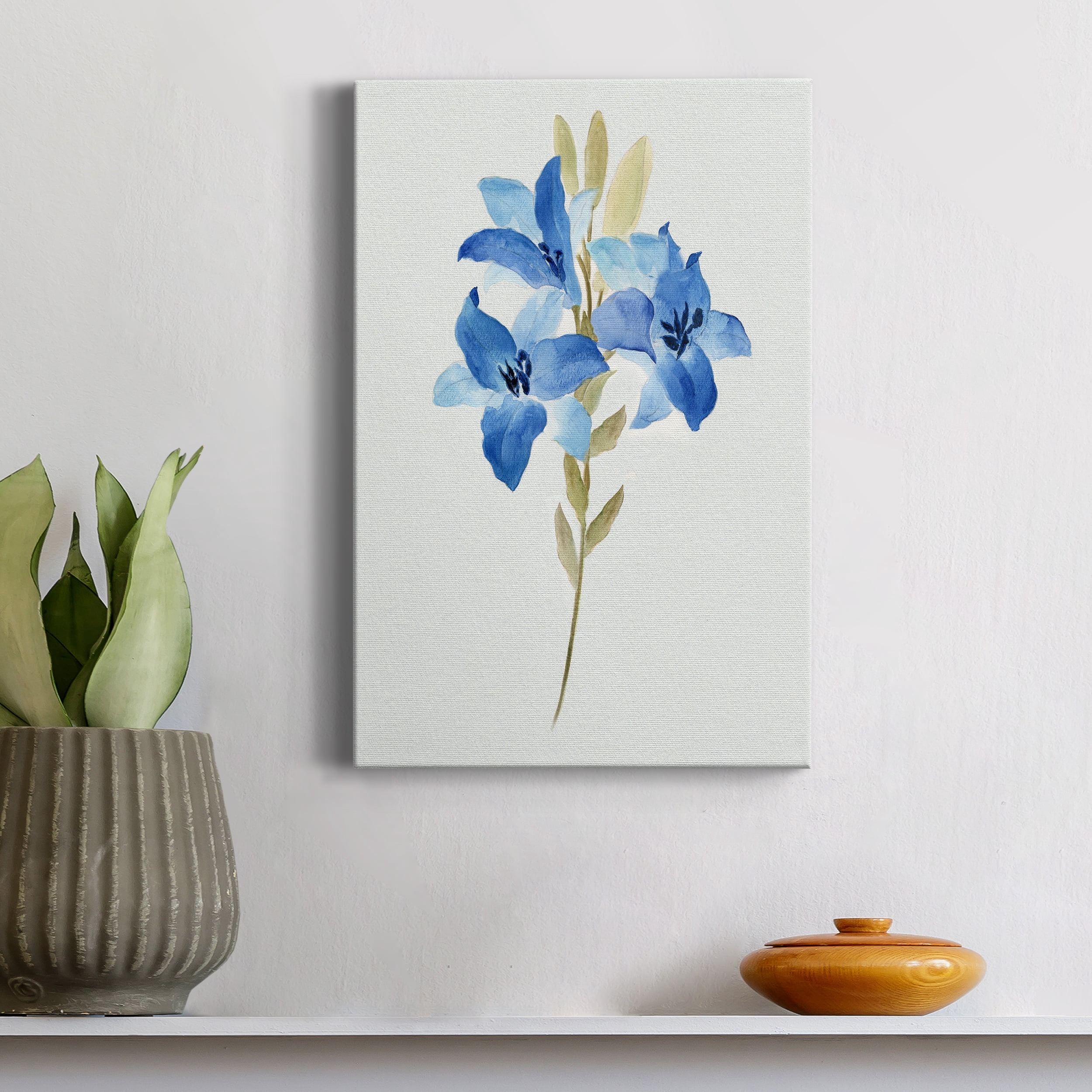 Blue Blossom Botanical III Premium Gallery Wrapped Canvas - Ready to Hang - 8 x 12