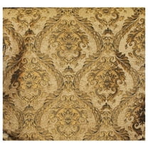 Damask Tapestry Chenille Fabric - 60" Wide Upholstery Fabric by the Yard - Floral Damask Pattern for Home Decor, Crafts & DIY Projects Gold