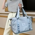 thumbnail image 2 of Tuphregyow Large Capacity Women's Travel Duffel Bag - Lightweight and Stylish Gym Tote Bag for Work and Overnight Stay Blue, 2 of 7