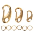thumbnail image 1 of 3Pcs Stainless Steel Pet Tag Quick Clip Split Load Hooks with 6Pcs Rings, 1 of 8