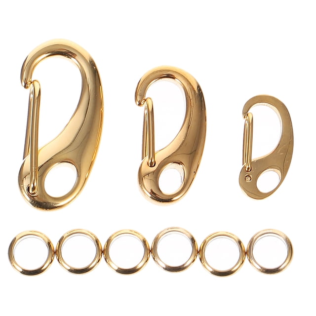 MasteelfCA 3Pcs Stainless Steel Pet Tag Quick Clip Split Load Hooks with 6Pcs Rings