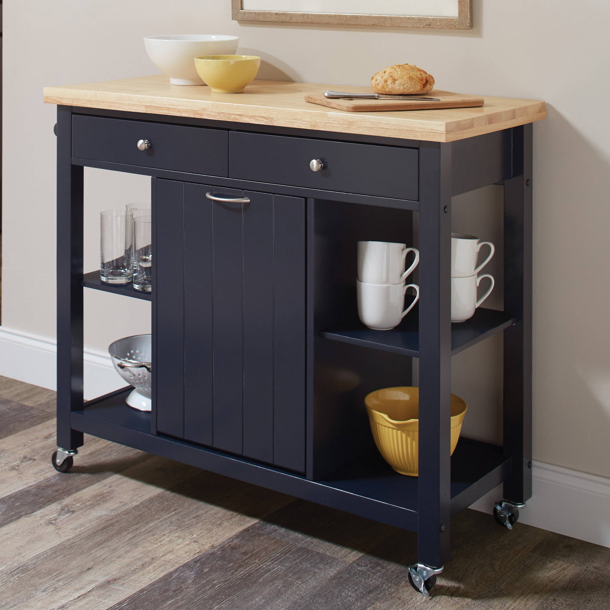 Coaster Company Kitchen Cart  With Garbage Compartment 