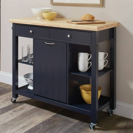Coaster Company Kitchen Cart With Garbage Compartment ...