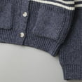 thumbnail image 6 of NAISIBABY Boys Cardigan Sweater, with Pockets Buttons V-Neck Long Sleeve Fashion Casual Knit Outwear Blue 11T, 6 of 9