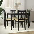DHP Redmond 5Piece Traditional Dining Set, Black/Beige