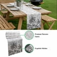 thumbnail image 5 of Palm Trees Table Runner - 90 Inch Long, Kitchen Dining Table Runner Dresser Scarves, Black Grey Tropical Plants Summer Forest Farmhouse Decor for Coffee Tables Wedding Party Banquet, 5 of 8