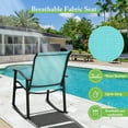 thumbnail image 6 of Walsunny 3 Pieces Rocking Bistro Patio Furniture Rocker Set with 2 Outdoor Rocking Chairs and 1 Glass Coffee Table for Porch Deck Lawn,Blue, 6 of 6