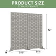 thumbnail image 6 of MAYEERTY 2-Piece Outdoor Metal Privacy Screen 6ft × 3ft Gray, 6-Panel Square Geometric Pattern Decorative Screen for Patio, 6 of 6