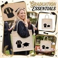 thumbnail image 2 of Graduation Burlap Tote Bags with Pocket Reusable Keepsake Gift Bags for Class of 2026 High School and College Alumni Celebrations, 2 of 6