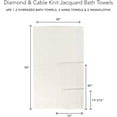 thumbnail image 6 of Texere 100% Organic Cotton Diamond Jacquard Luxury Bath Towel Sets, Cream (6 Piece), 6 of 7