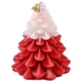 thumbnail image 2 of Scented Candle Soy Wax Christmas Candle, Rose Scented Tree-Shaped Glass Candle for Christmas Decor and Cozy Home, 2 of 6