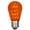 Amber, variant on Vickerman S14 Multi LED Transparent Glass Replacement Bulb. E26 Medium Nickel Base, 5 Bulbs per pack