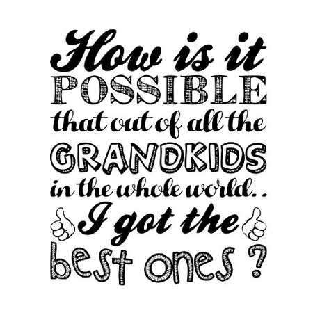Best Grandkids 4x4 inch Vinyl Sticker - Best Gift For Grandma & Grandpa! Unique Gifts For Grandparents! Father's & Mother's Day, Christmas, Birthday Special