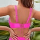 thumbnail image 4 of Trajes de baño para mujer, Trajes de baño para mujer, Traje de baño bikini liso sin mangas para mujer, Traje de baño con relleno push-up, Blusa de traje de baño para mujer, Traje de baño de poliéster, 4 of 4