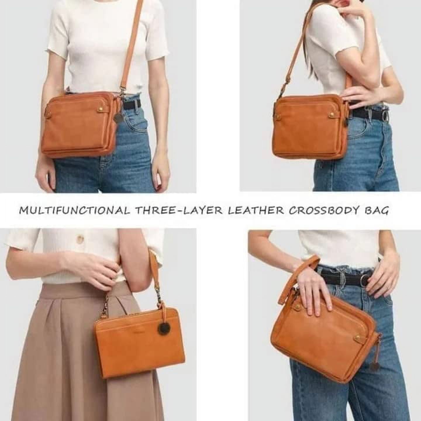 2023 New Crossbody Shoulder Bags And Clutches. Off-Crossbody Leather Shoulder Bags. Purse With Built In Wallet For Women.