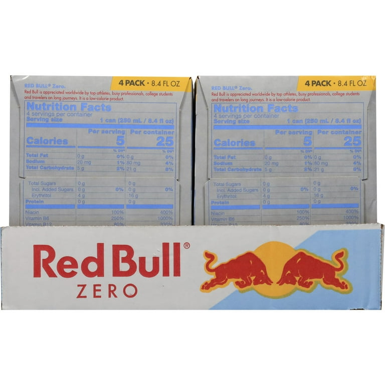 Free Shipping! Red Bull Zero Energy Drink 8.4 fl oz Caffeine 80mg