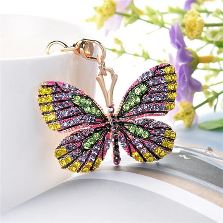 

Rhinestone Keyring Pendant ‑Studded Cartoon Metal Keyring Cute Bag Charm Key Suitable For Ladies And Girls for Crafting Winter Lane Glitter Twigs Car Teal Beads for Centerpieces Fireplace Christmas