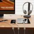 thumbnail image 3 of Rotatable Cord Organizer, Enhanced Spring Cable Clips, Strong Adhesive Cable Management, Desk Cord Holder for Nightstand, Office Accessories and Car (8*White), 3 of 7