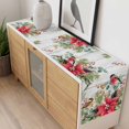 thumbnail image 4 of Christmas Table Runner 120 Inches Long Farmhouse Dress Scarves, Winter Poinsettia Berry Farmhouse Wooden Grain Dining Tablerunner for Coffee Table/Kitchen Island/Party Décor, 13" x 120", 4 of 8