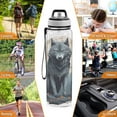 thumbnail image 7 of Wolf in Forest 32oz Water Bottles with Straw Tritan Leakproof Sports Bottle BPA Free Clear for Fitness Gym Swimming Cycling, 7 of 7