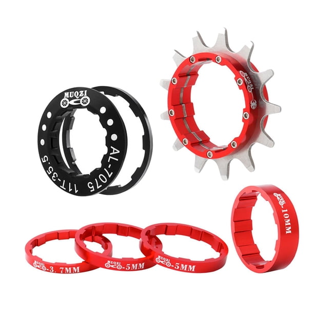 Cassette ligero 13T Sunnimix Adaptador de aleación de aluminio de conversión Cog de Casete rojo Casete de una velocidad