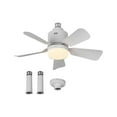 thumbnail image 2 of Socket Fan Light Remote Control 3 Color Temperatures Dimmable Led Bulb E26 E27 Base Ceiling Fan with Extender for Small Spaces Bedroom, UKHBMC | White, 2 of 9