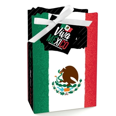 Big Dot of Happiness Viva Mexico - Mexican Independence Day Party Favor Boxes - Set of 12
