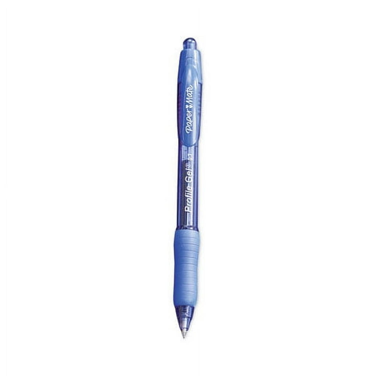 Profile Gel Pen, Retractable, Fine 0.5 mm, Blue Ink, Translucent Blue Barrel, Dozen Profile Gel Pen, Retractable, Fine 0.5 mm, Blue Ink, Translucent Blue Barrel, Dozen
