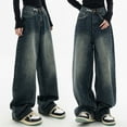 thumbnail image 3 of EMMIOL Women's Y2K Barrel Baggy Jeans Stretch High Waist Wide Leg Jeans Vintage Boyfriend Denim Pants, 3 of 7