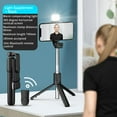 thumbnail image 4 of KOMI Selfie Stick Tripod with Fill Light, Extendable and Portable Stable Tripod Stand Holder with Detachable Wireless Remote Compatible with iPhone 15 for Selfies Video Recording Vlog, Black, 4 of 5
