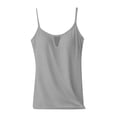 thumbnail image 3 of Women's Sleeveless Tank Top - Solid Color, Built-in Padded, Summer Casual, Machine Washable, Plus Size, 3 of 5