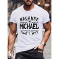 thumbnail image 1 of Men's Creative Summer Top, Casual Short Sleeve Crew Neck T-shirt, Men's Versatile Comfy Clothing For Daily Wear, 1 of 4