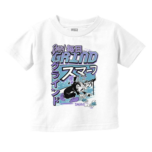 The Smurfs Kanji Gargamel Daily Grind Youth T Shirt Tee Boys Infant Toddler Brisco Brands 12M